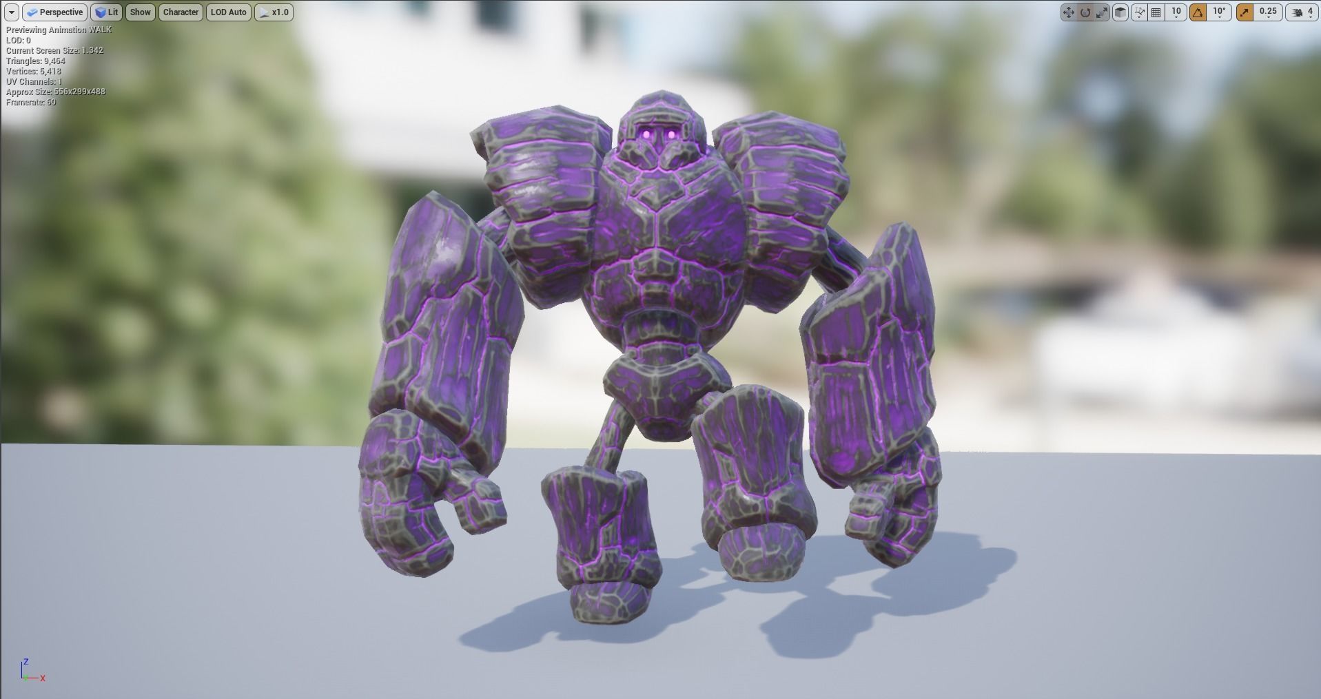 Goly the Golem Low-poly 3D model_17
