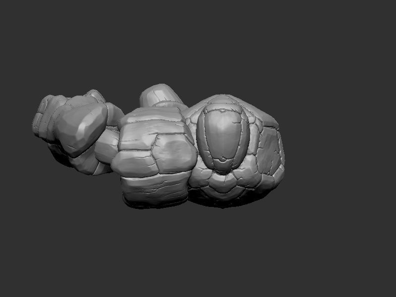 Goly the Golem Low-poly 3D model_9