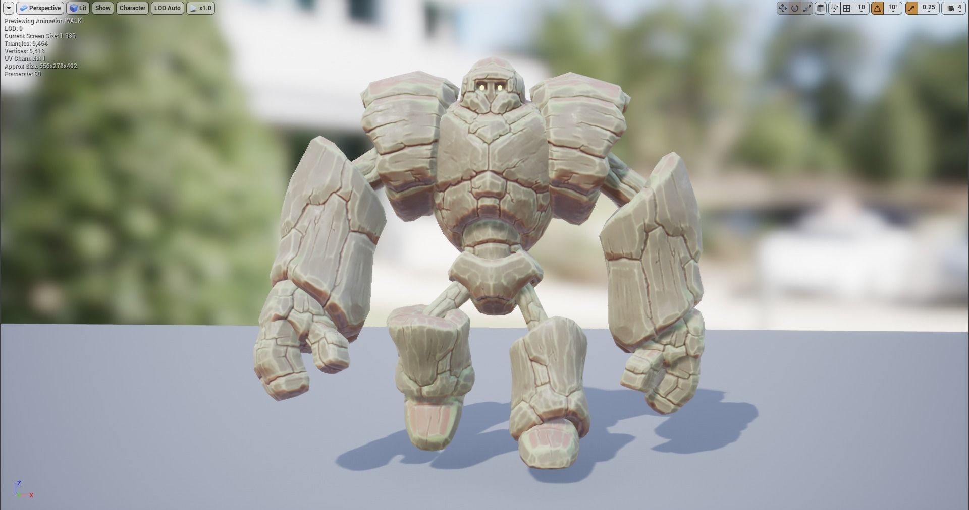 Goly the Golem Low-poly 3D model_14