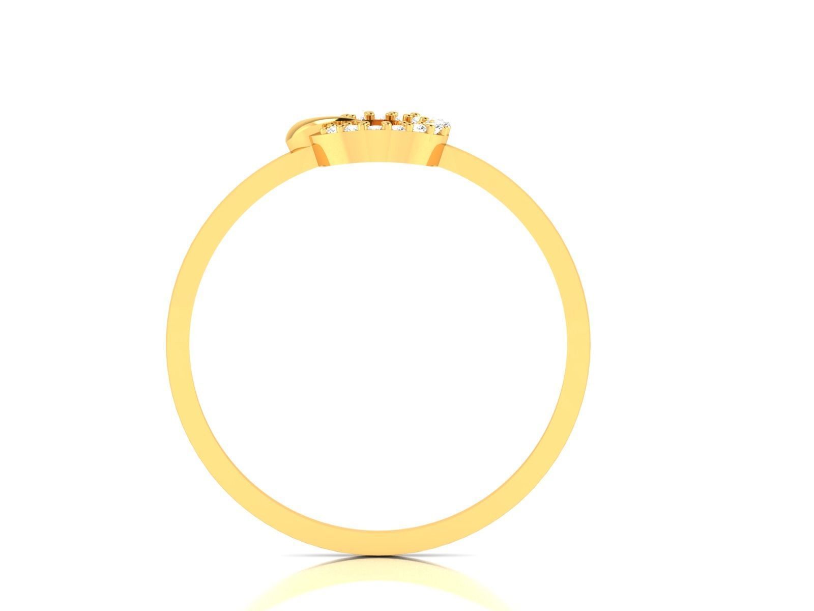 Ring-6014 gold ring with diamonds 3D print model_3