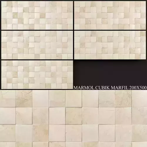 Keros Marmol Cubik Marfil 200x500