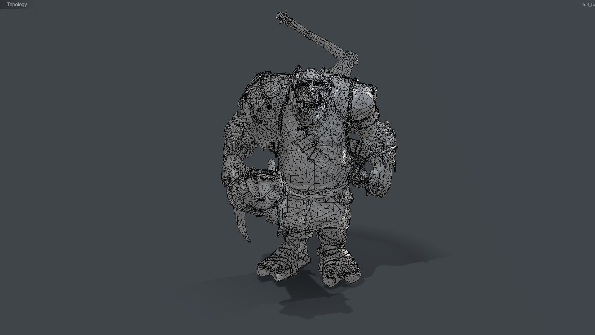 Troll Lumberjack Low-poly 3D model_13