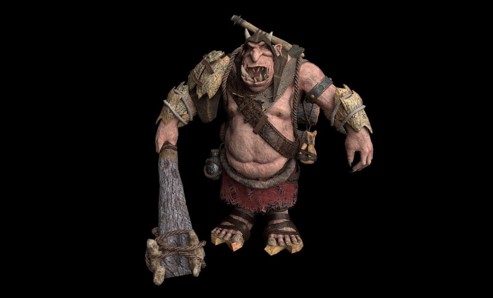Troll Lumberjack Low-poly 3D model_16