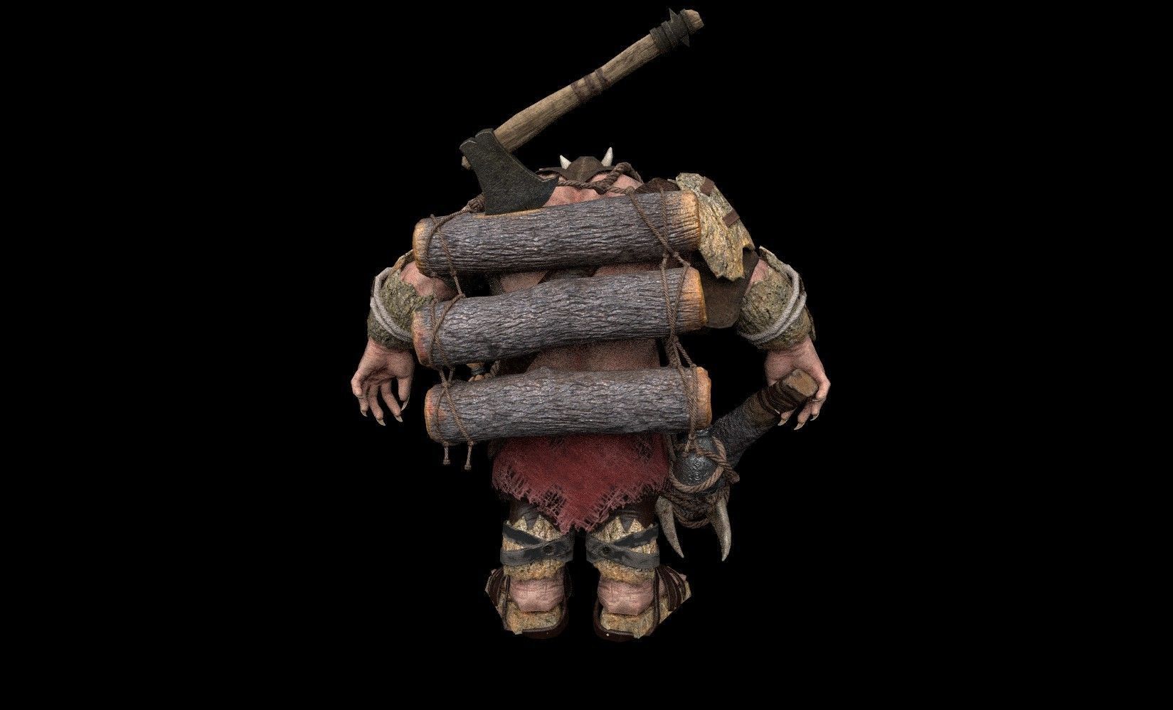 Troll Lumberjack Low-poly 3D model_15