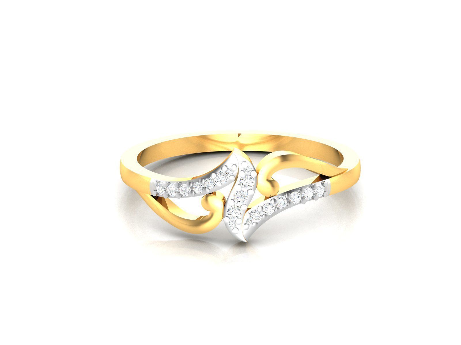 Ring-6375 elegant diamond ring gold 3D print model_5