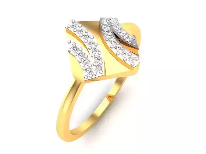 Ring-6352 diamond ring gold