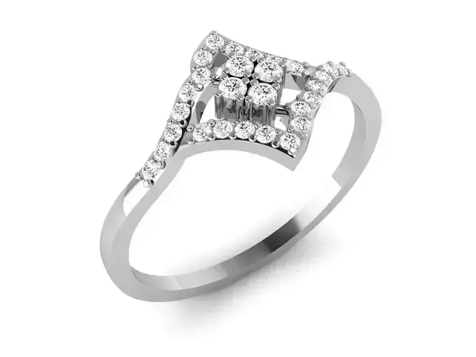 Ring-6345 diamond engagement ring gold