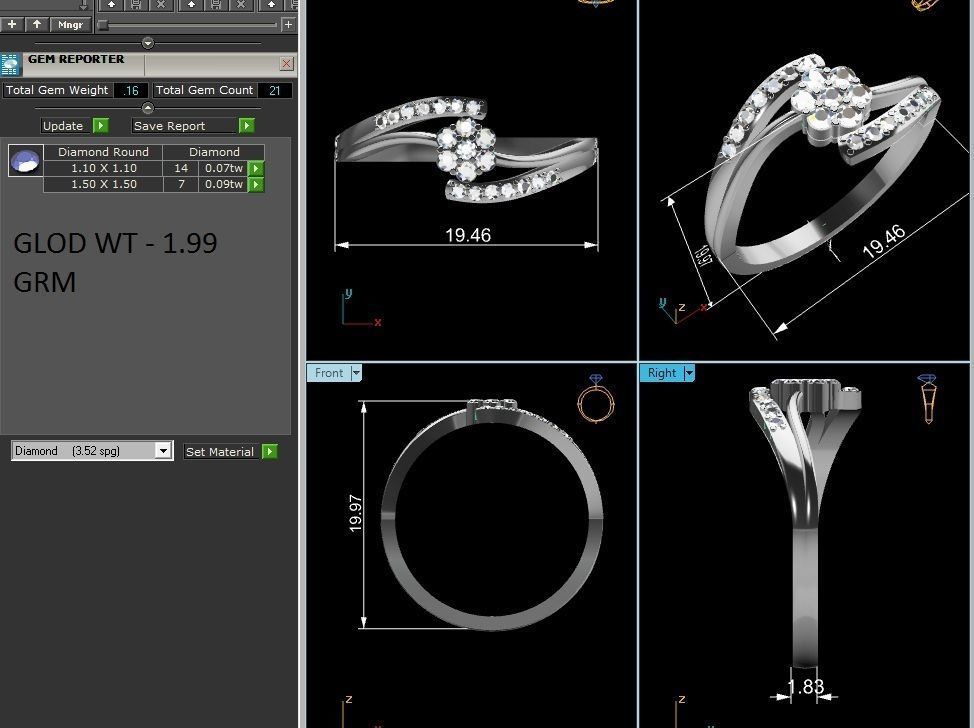 Ring-6343 diamond ring gold 3D print model_8