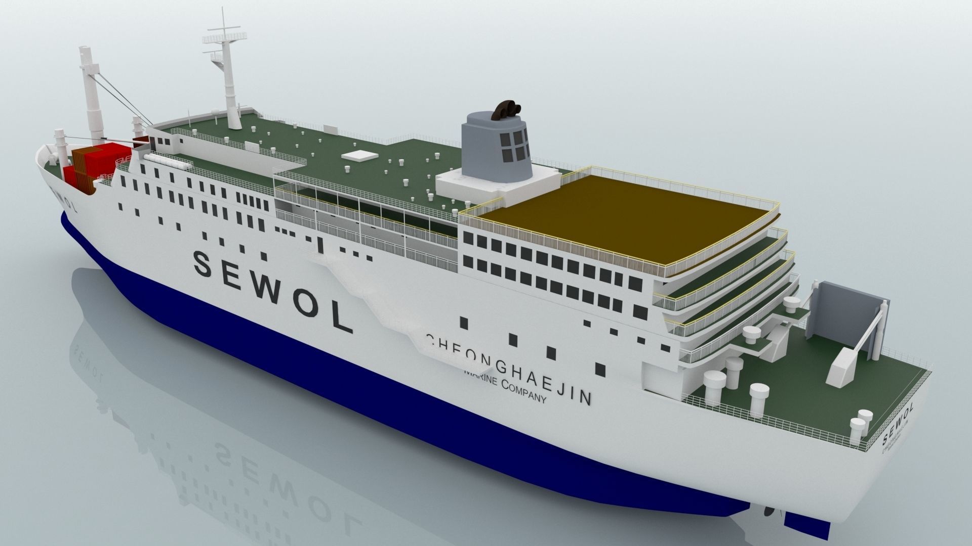 MV Sewol 3D model_2