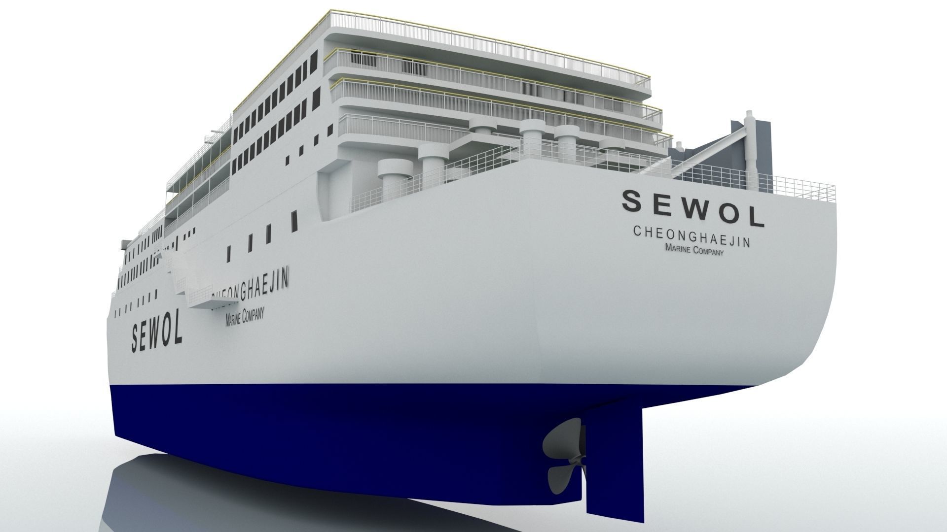 MV Sewol 3D model_4