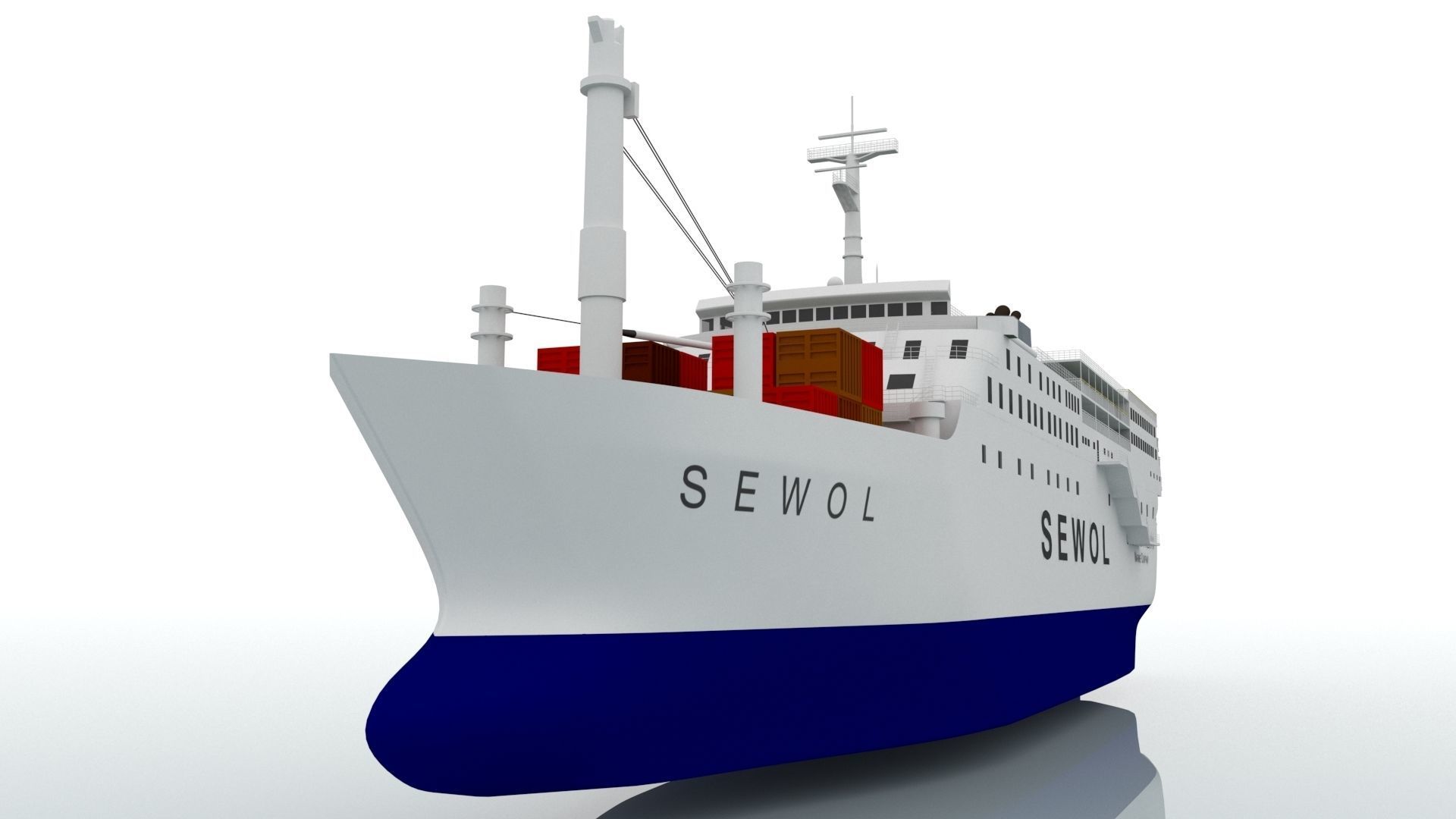 MV Sewol 3D model_5