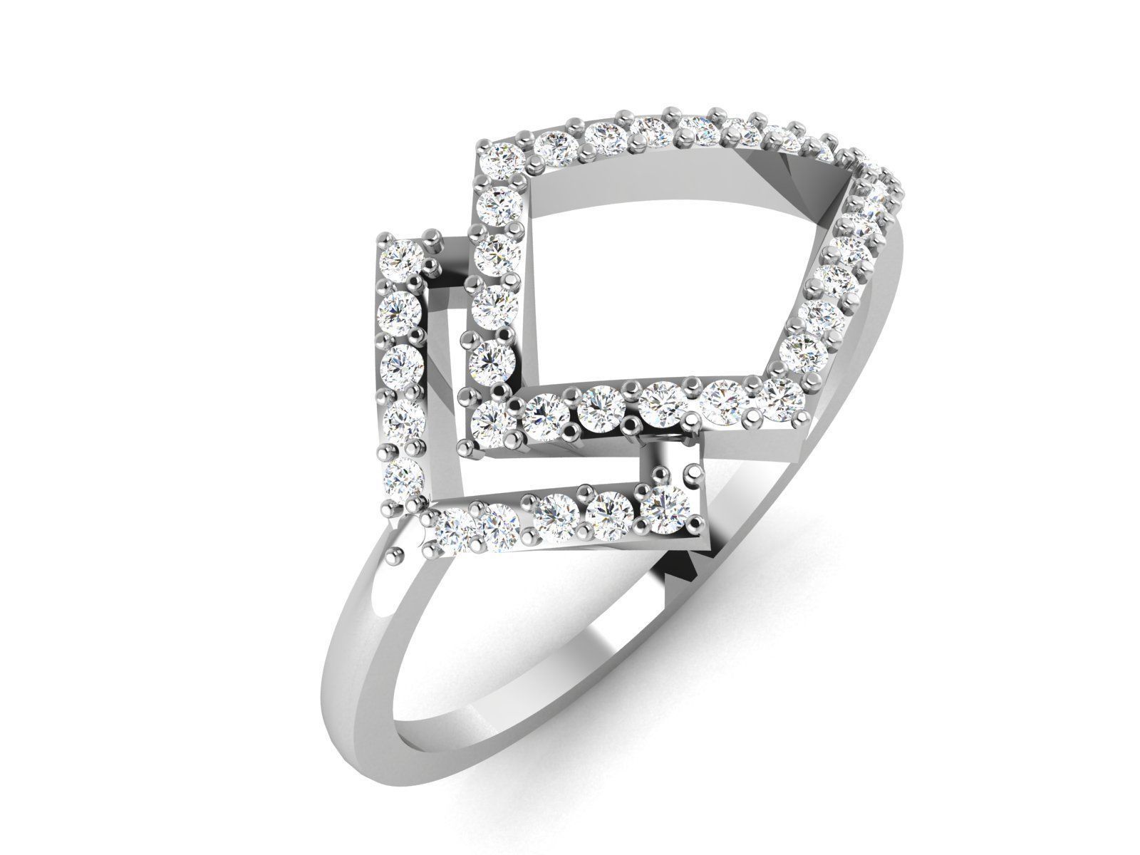 Ring-6315 diamond ring gold 3D print model_2