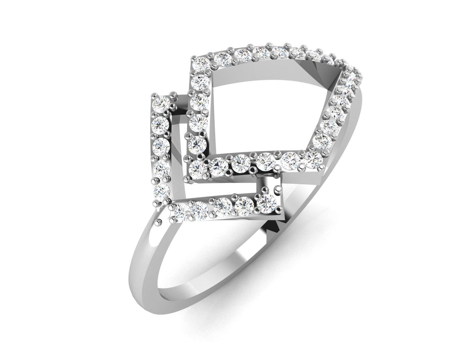 Ring-6315 diamond ring gold 3D print model_3