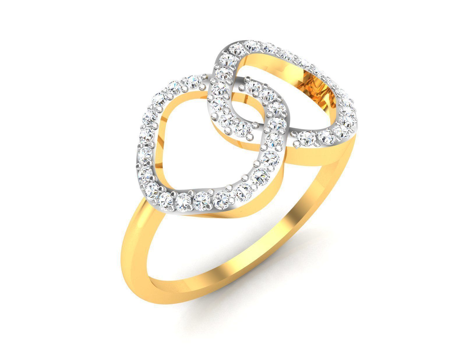Ring-6314 diamond ring gold 3D print model_3