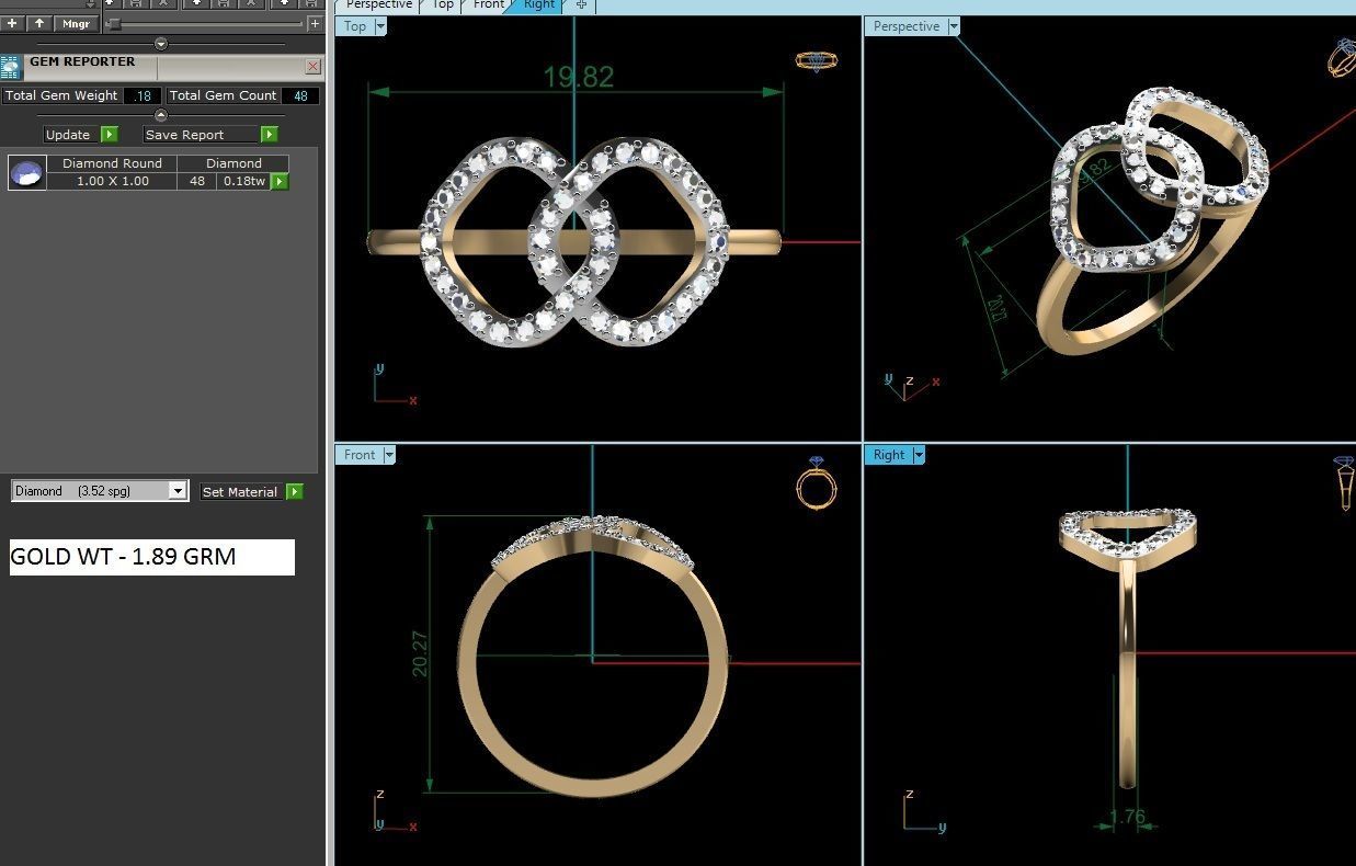 Ring-6314 diamond ring gold 3D print model_6