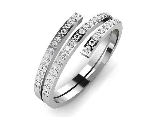 Ring-6311 diamond ring gold 3D print model