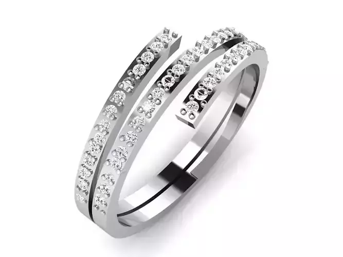 Ring-6311 diamond ring gold 3D print model
