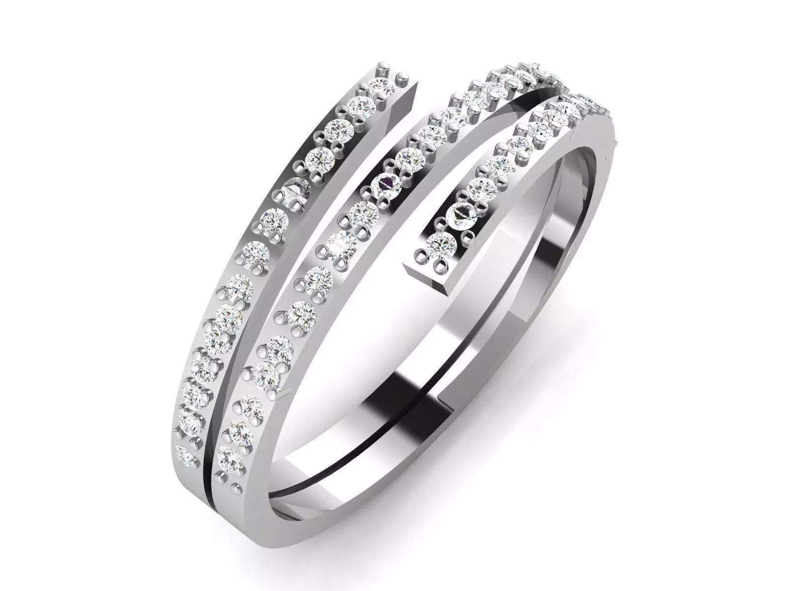 Ring-6311 diamond ring gold 3D print model_0