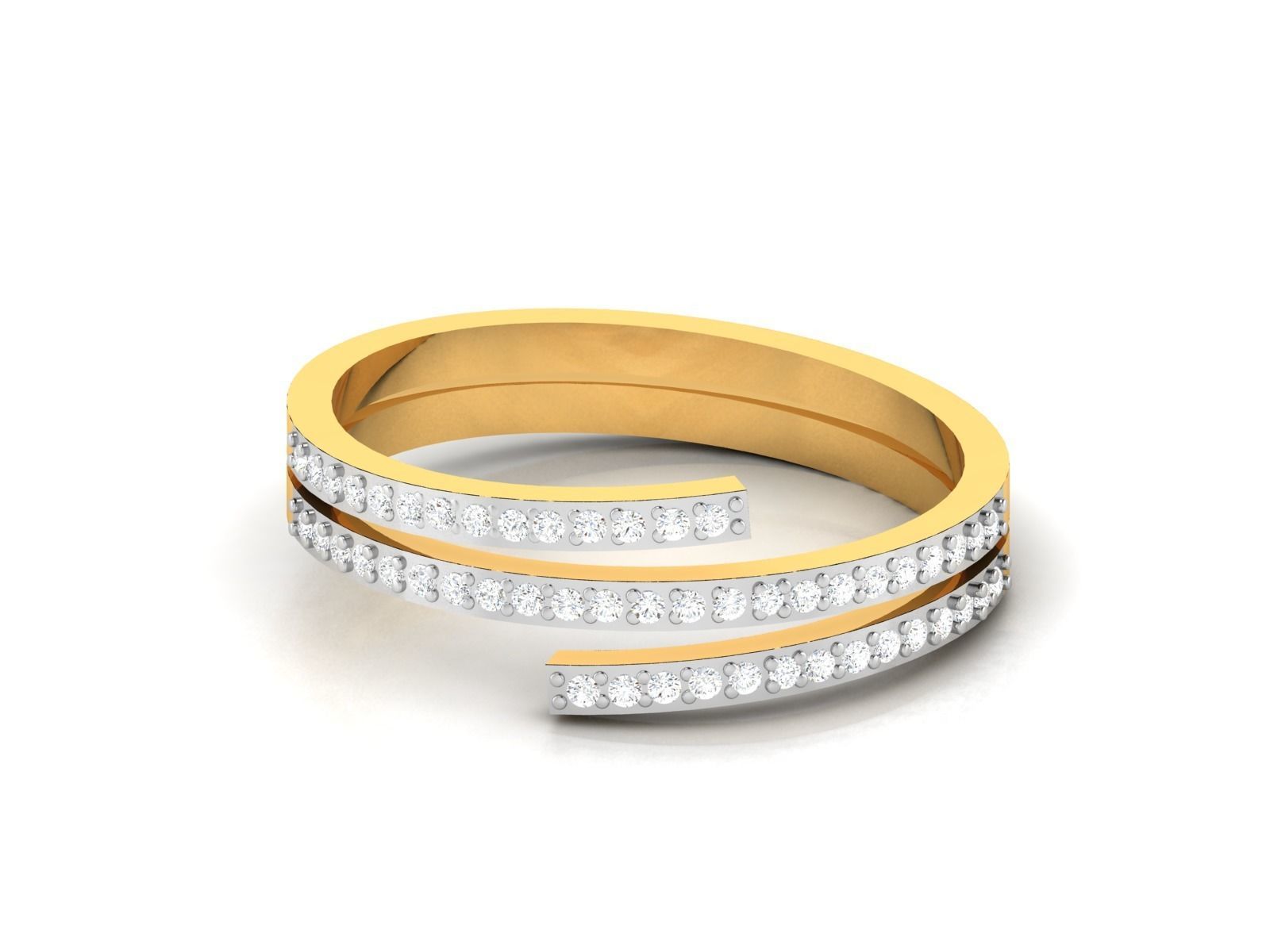 Ring-6311 diamond ring gold 3D print model_12