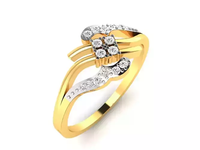 Ring-6301 diamond ring gold
