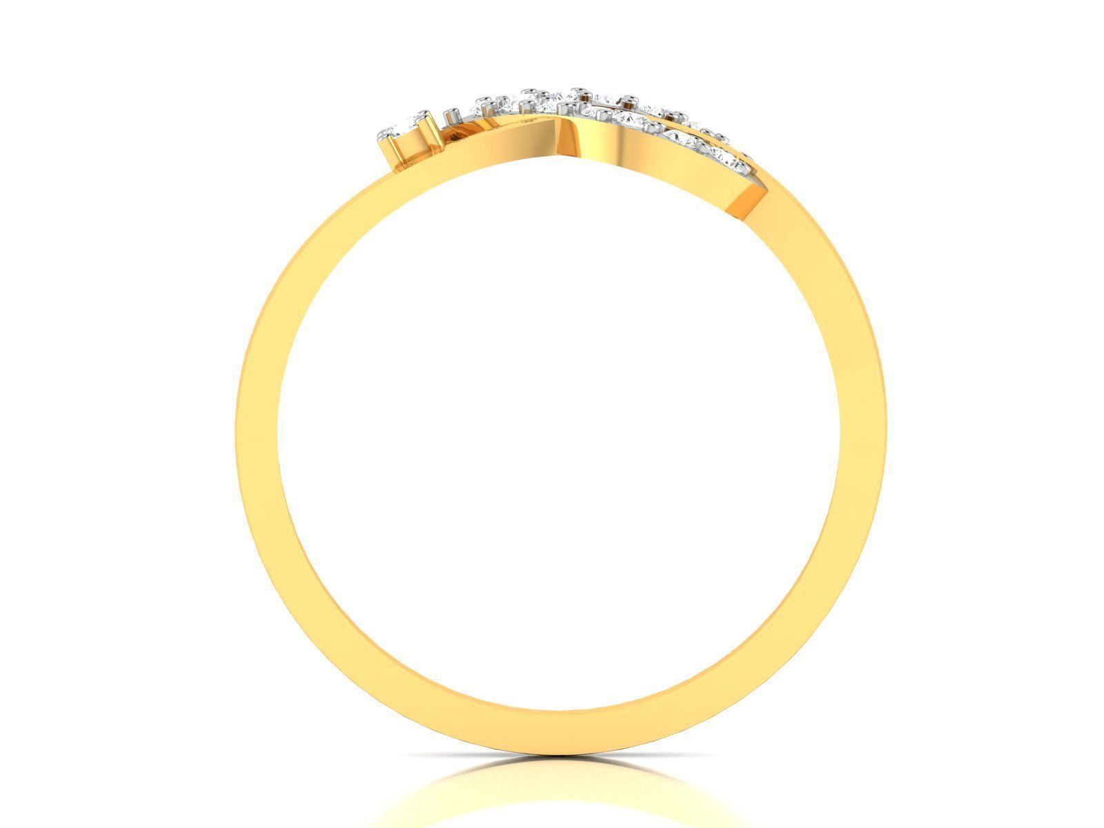 Ring-6298 elegant diamond ring gold 3D print model_2