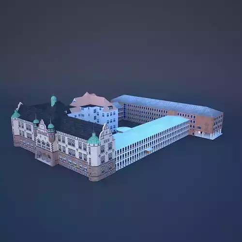 Oberlandesgericht Oldenburg Low-poly 3D model