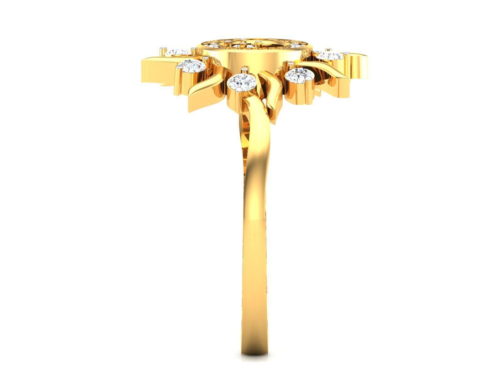 Ring-6294 diamond sun ring gold 3D print model_6