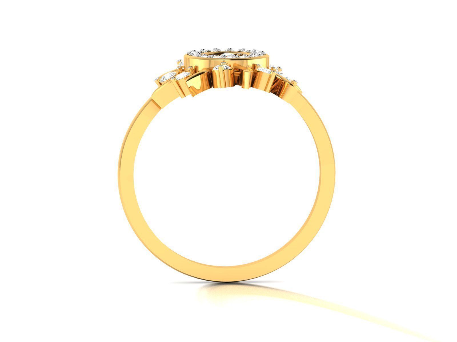 Ring-6294 diamond sun ring gold 3D print model_3