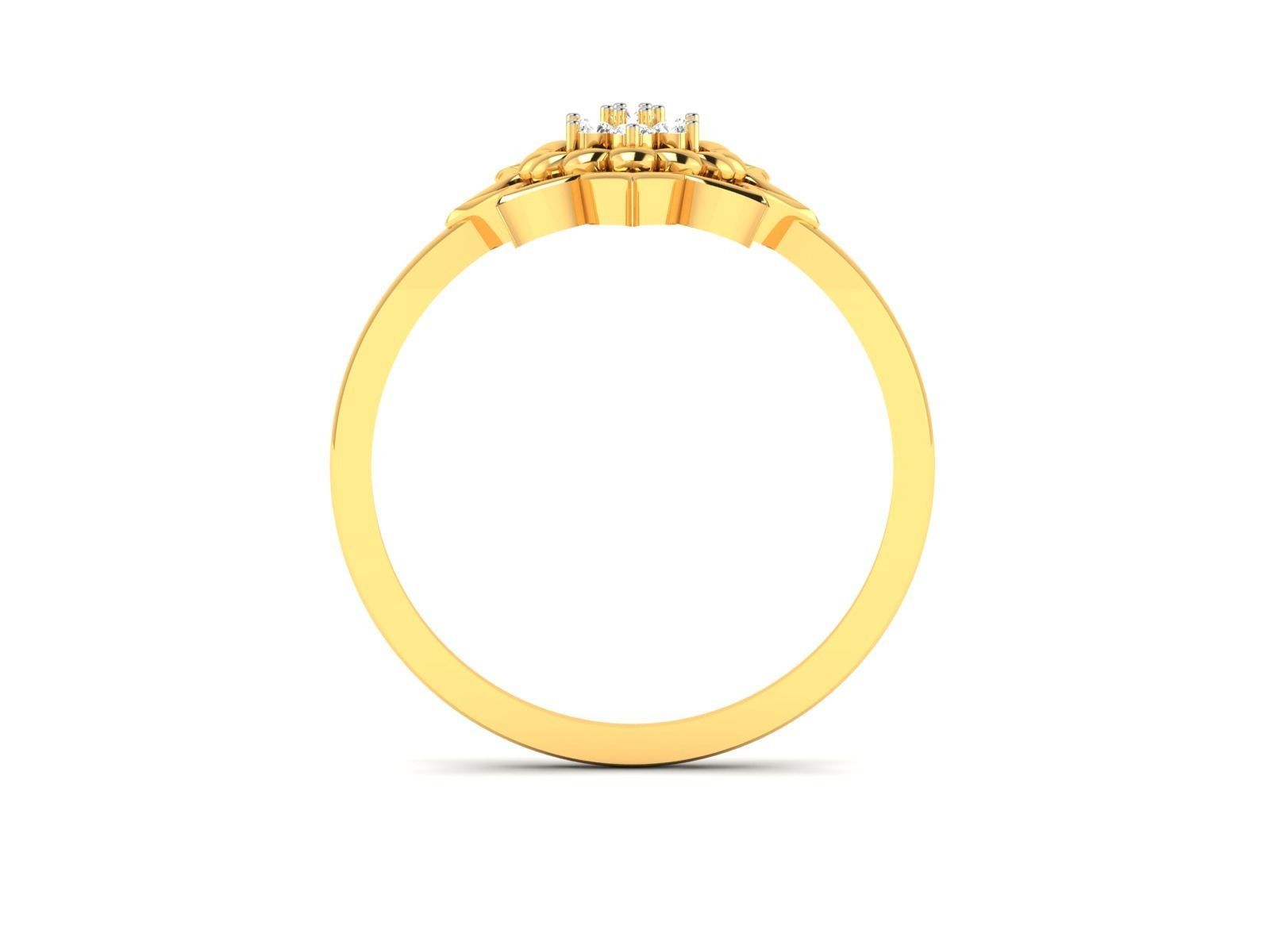 Ring-6278 lotus diamond ring 3D print model_5