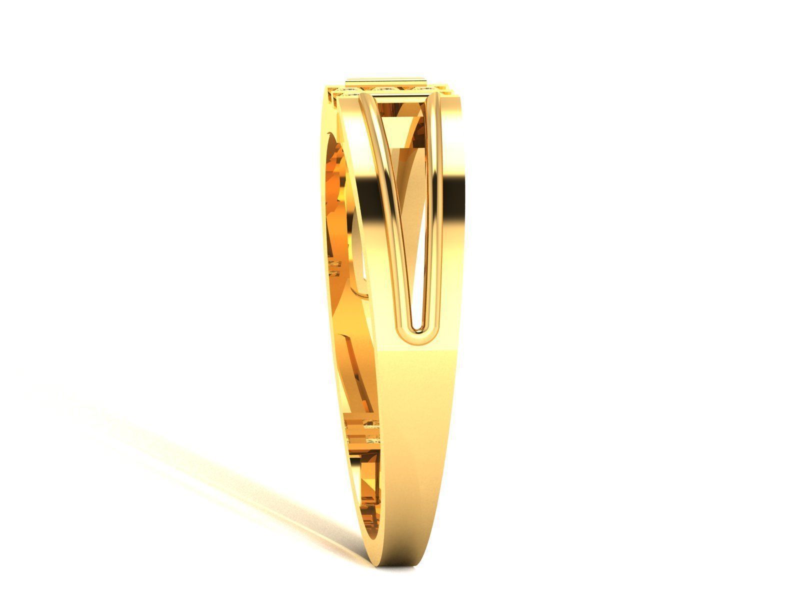 Ring-6265 gold ring with diamonds 3D print model_6