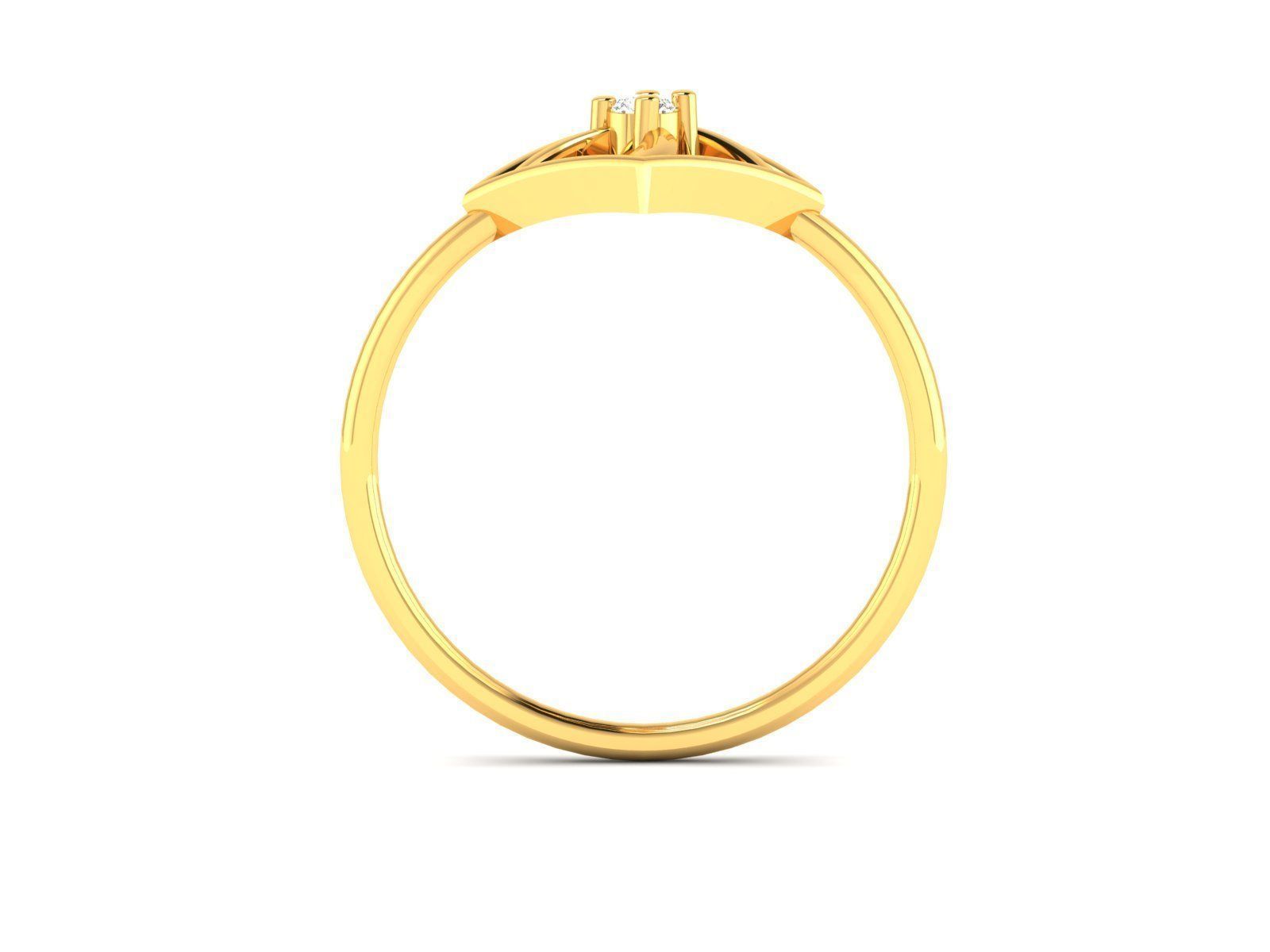 Ring-6250 diamond solitaire ring gold 3D print model_2
