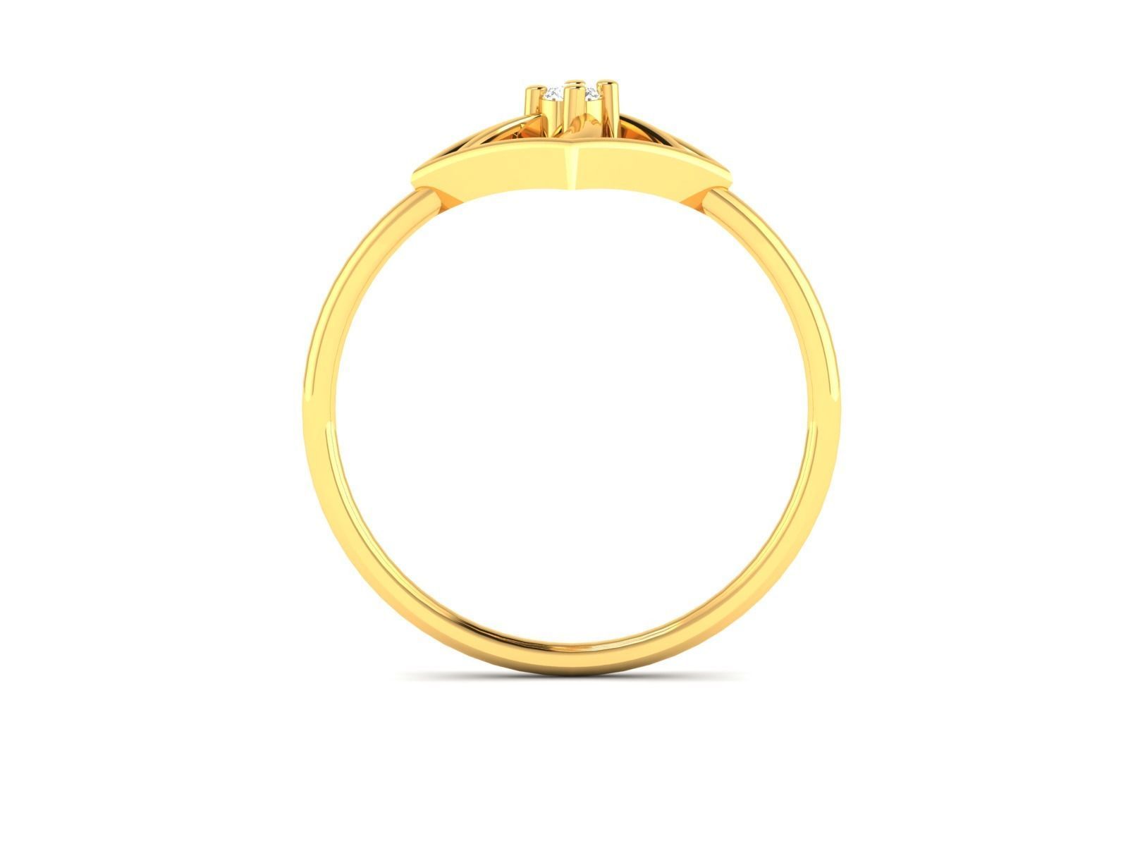 Ring-6250 diamond solitaire ring gold 3D print model_3