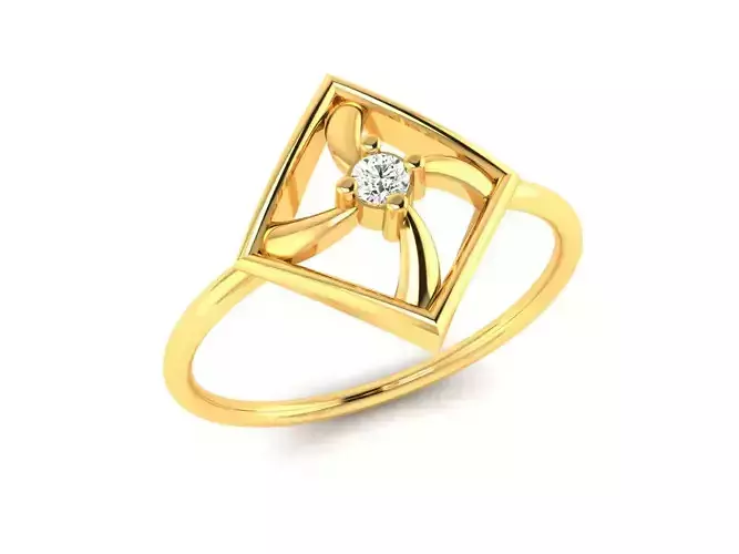 Ring-6250 diamond solitaire ring gold