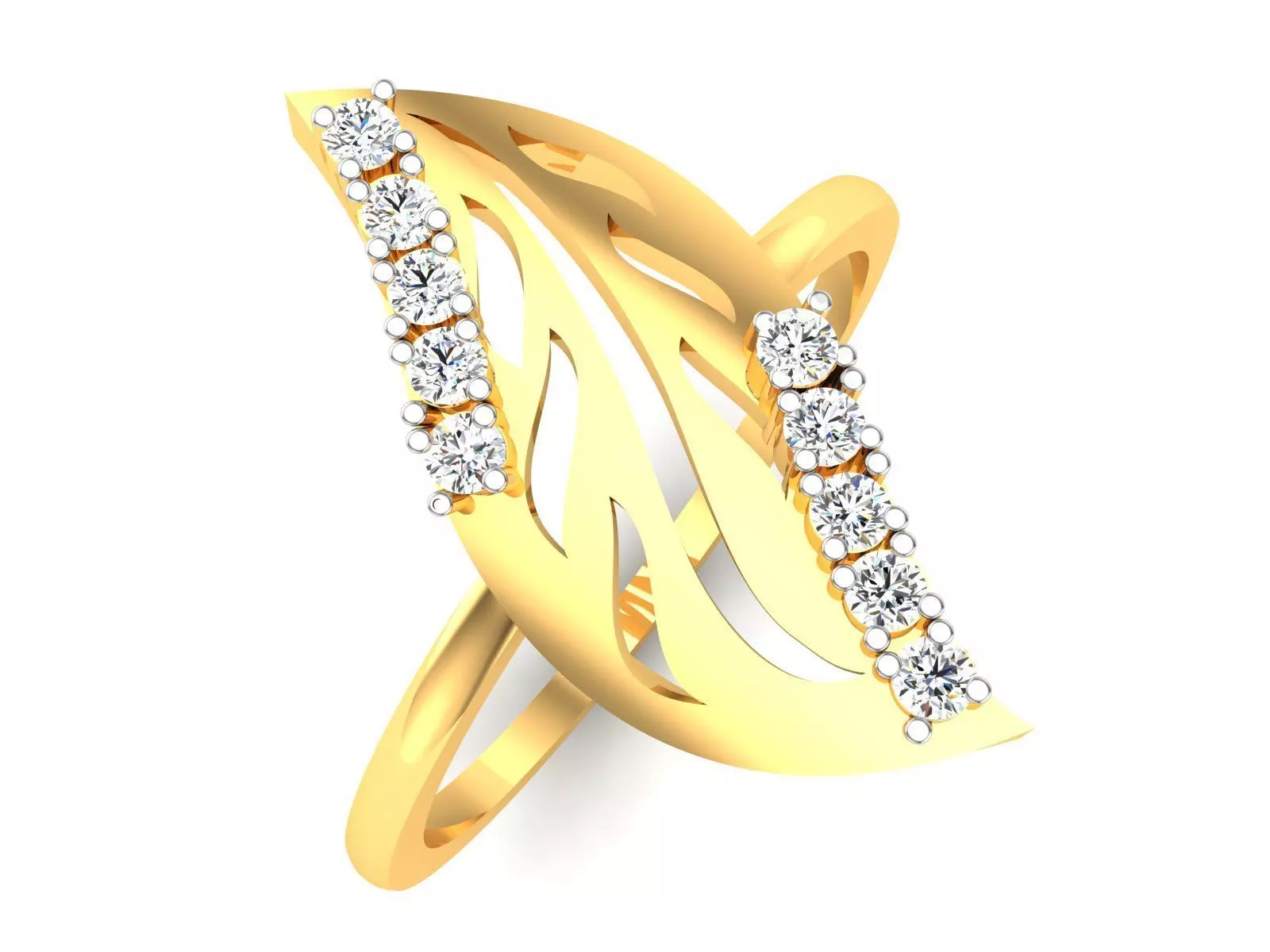 Ring-6246 diamond ring gold 3D print model_0