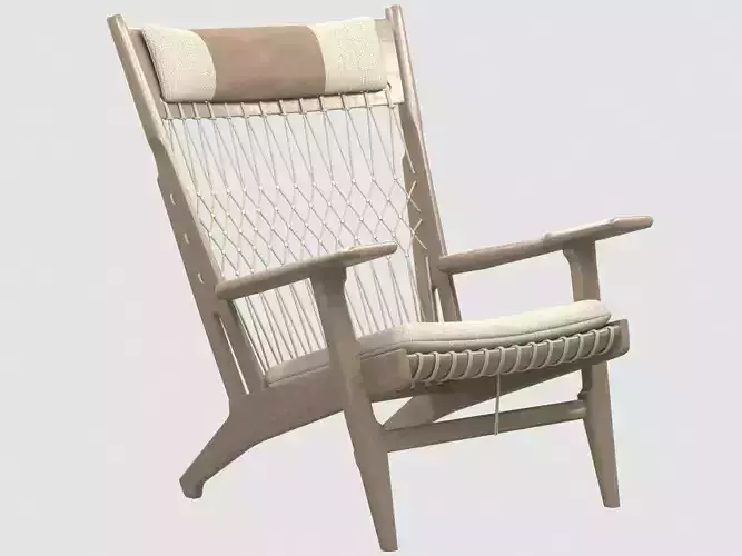 PP129 armchair by Hans J Wegner Low-poly 3D model