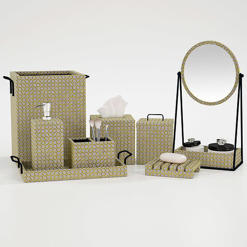 Bathroom decorative set 1 3D model