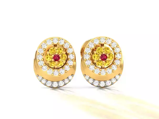 Women earrings 3dm render detail 3D print model