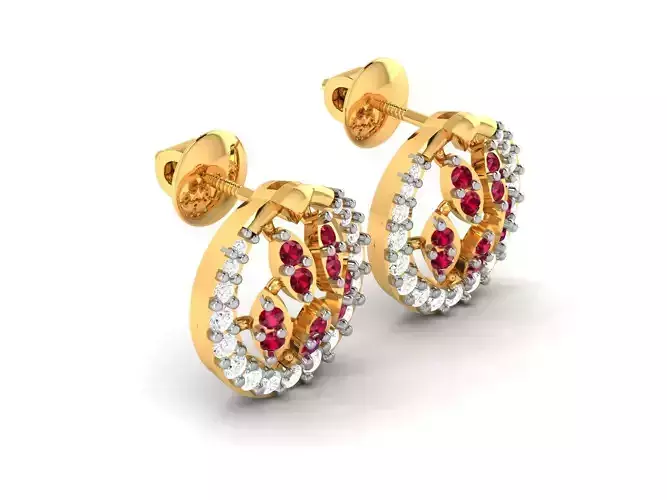 Women earrings 3dm render detail 3D print model