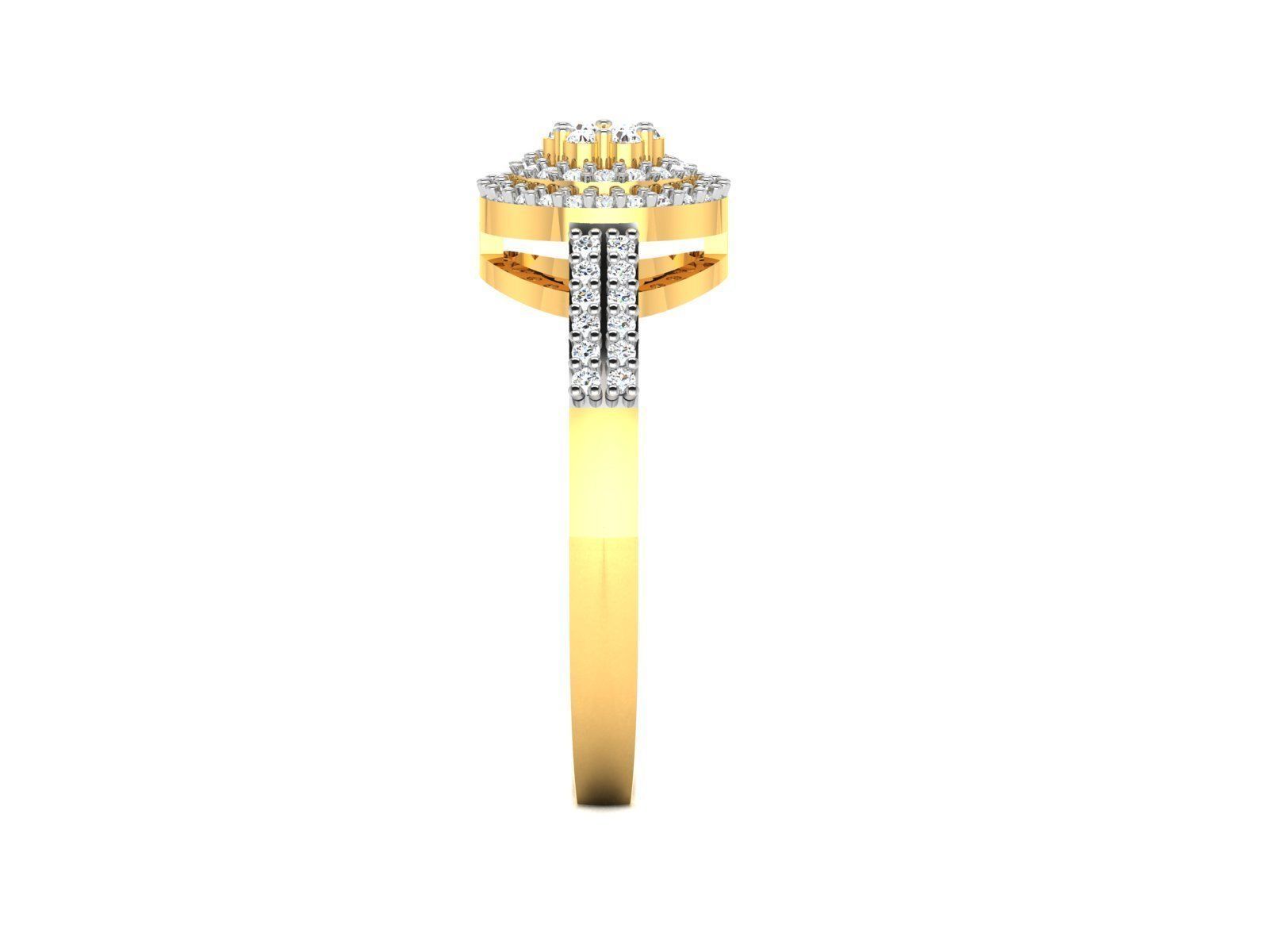 Ring-6855 diamond ring gold 3D print model_4