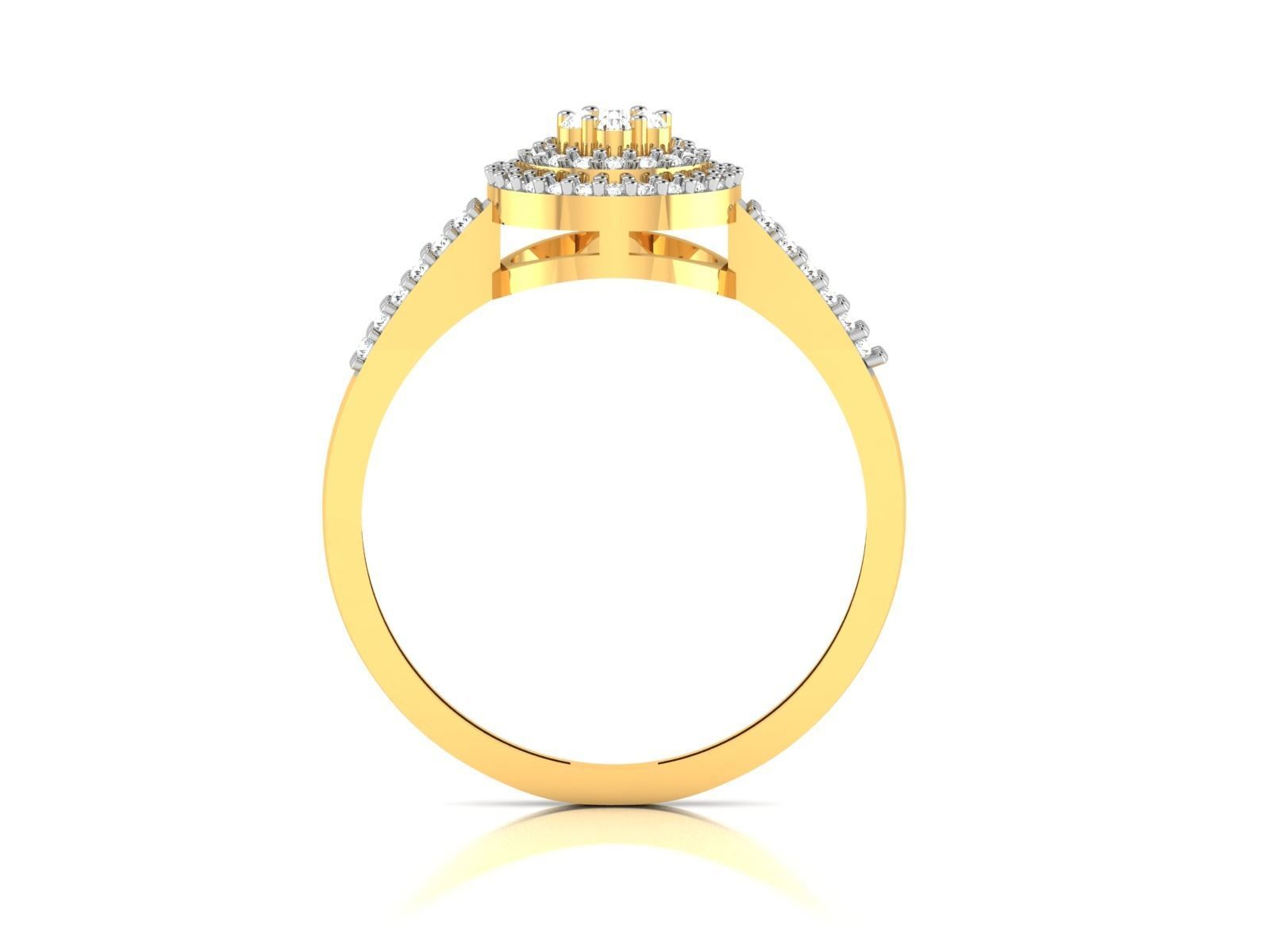 Ring-6855 diamond ring gold 3D print model_3