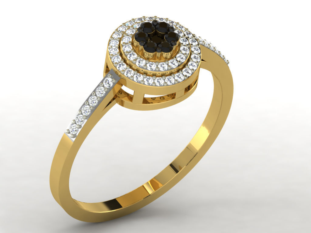 Ring-6854 diamond ring gold 3D print model_9