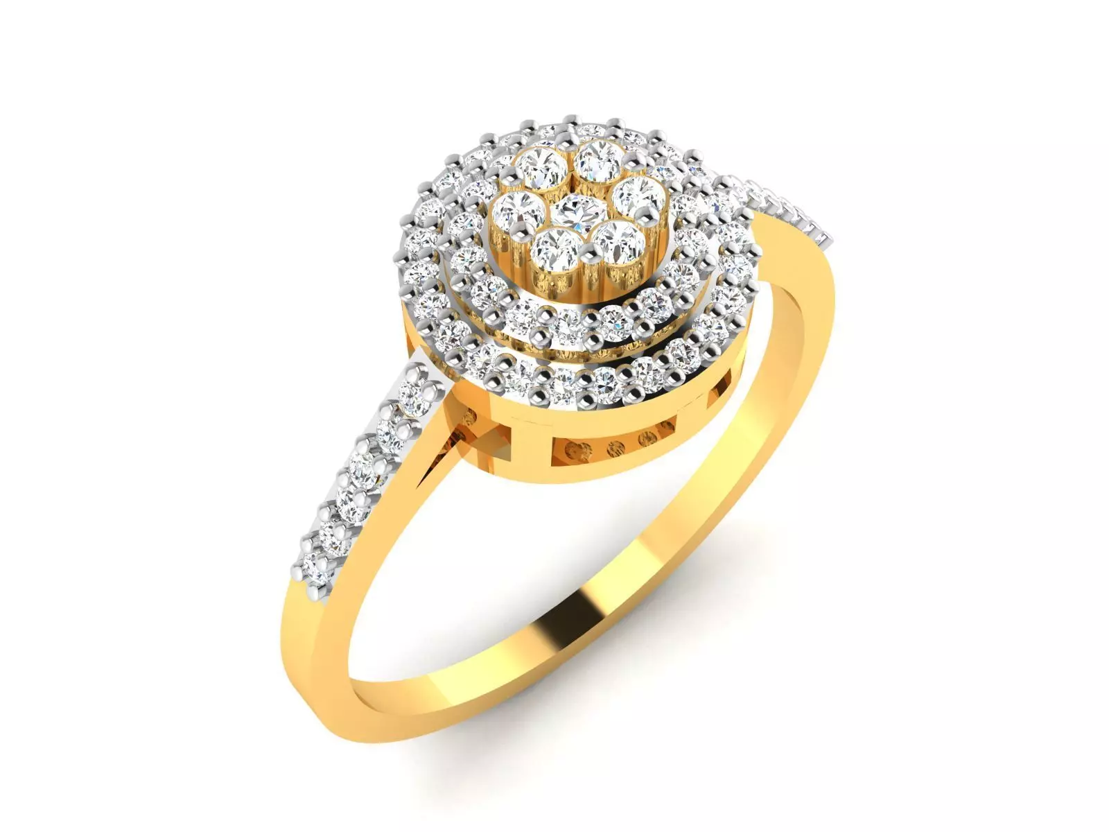 Ring-6854 diamond ring gold 3D print model_0