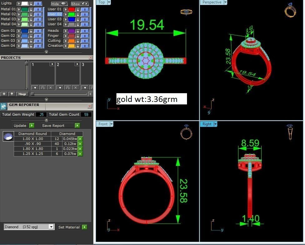 Ring-6854 diamond ring gold 3D print model_8