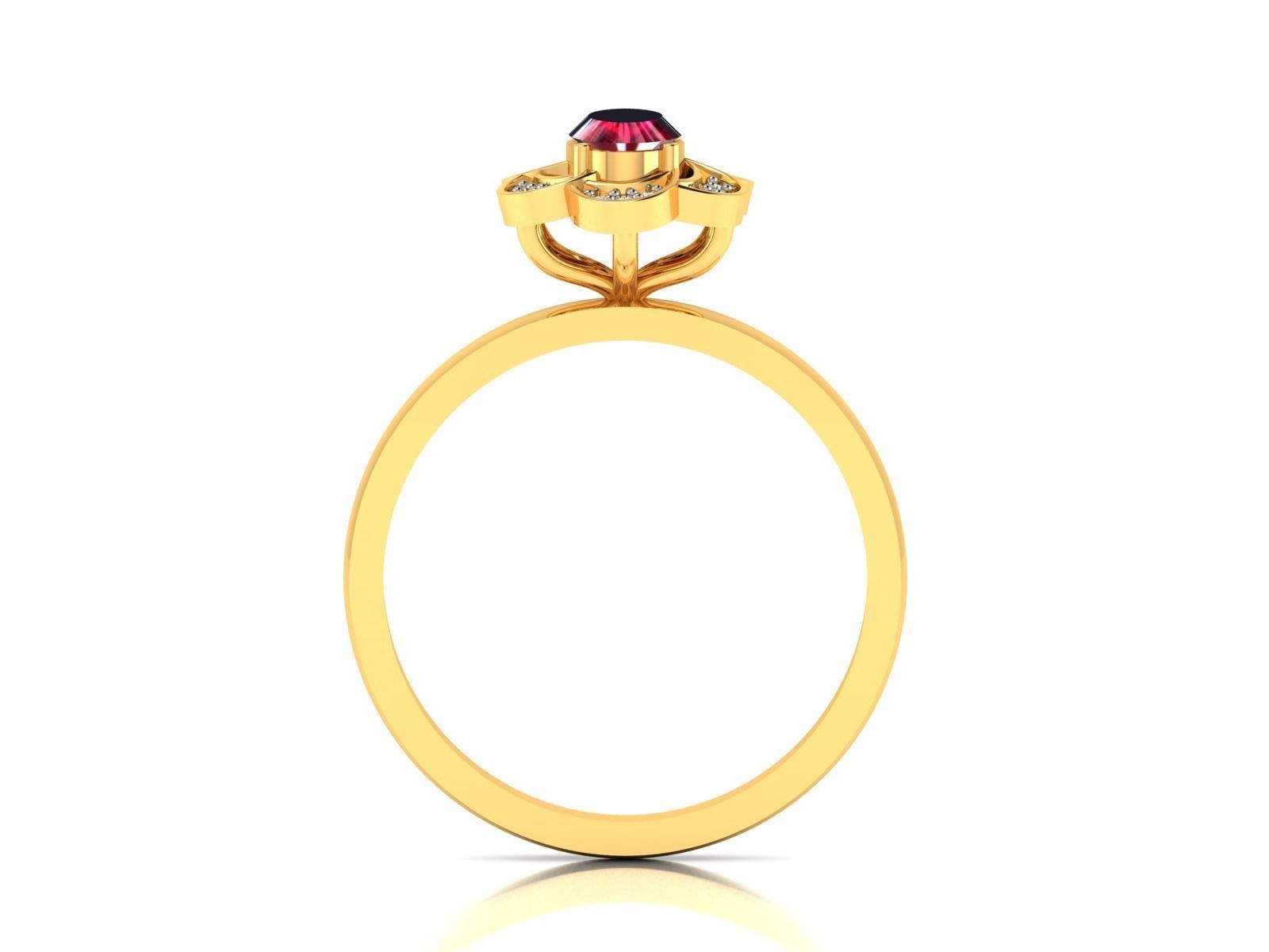 Ring-6803 ruby and diamond ring 3D print model_4