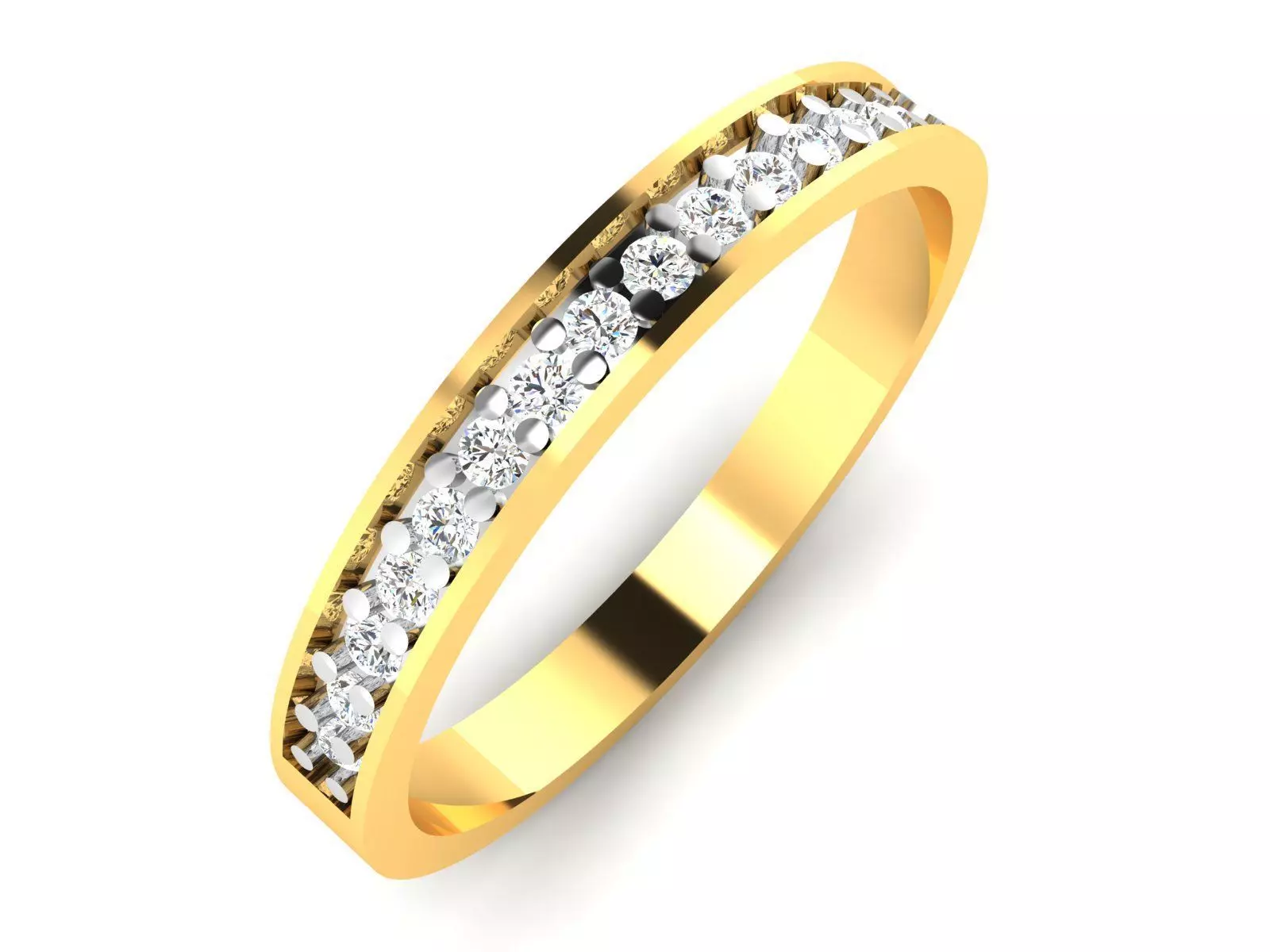 Ring-6723 B diamond eternity ring gold 3D print model_0