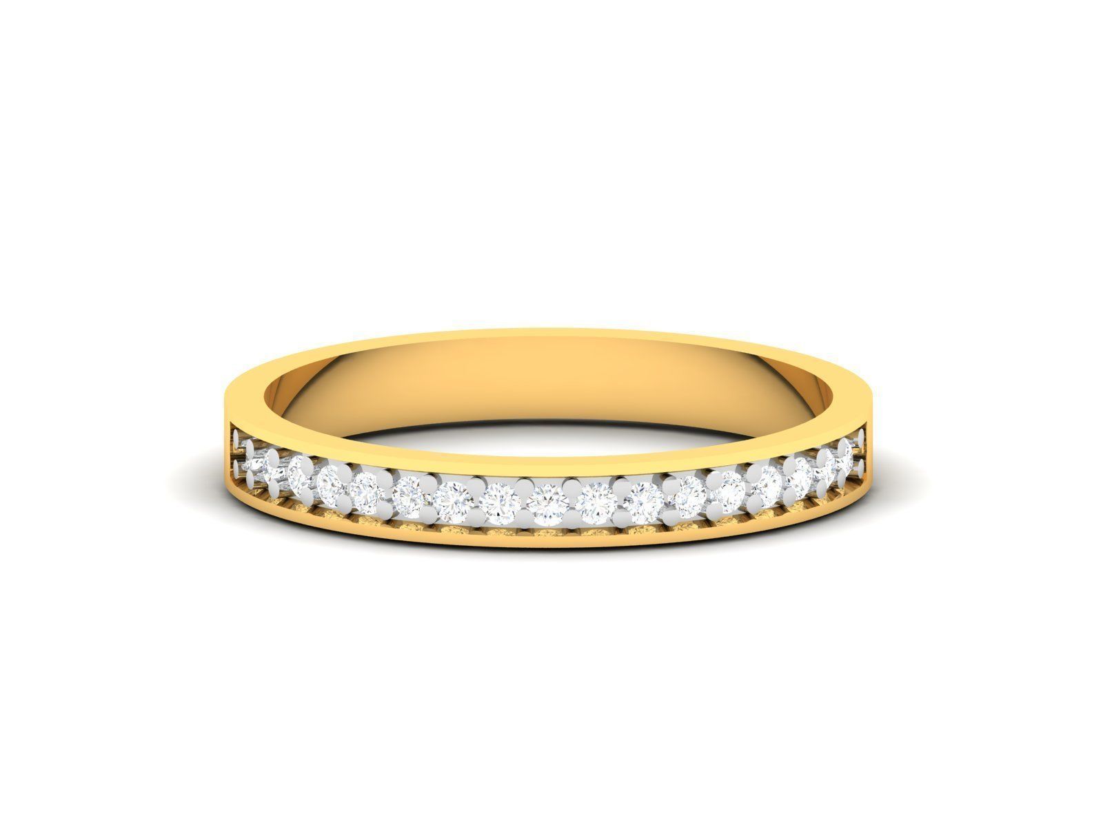 Ring-6723 B diamond eternity ring gold 3D print model_6
