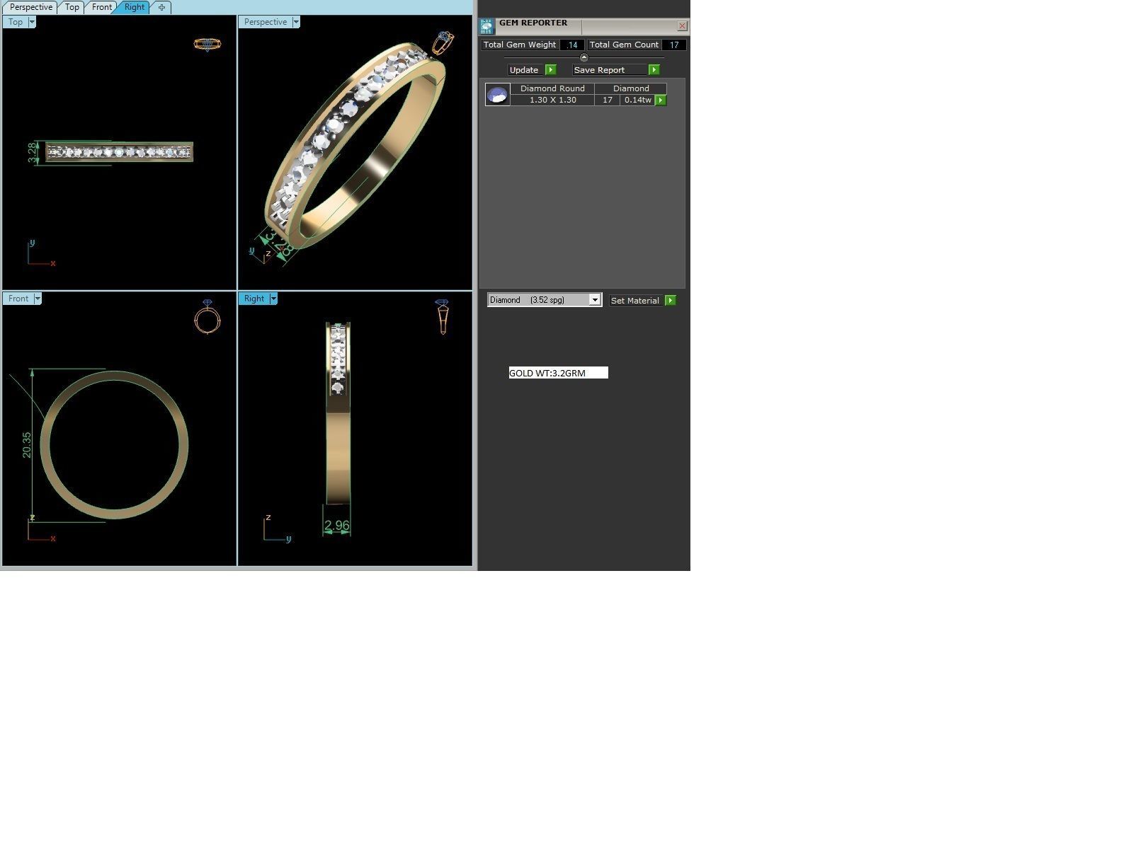 Ring-6723 B diamond eternity ring gold 3D print model_1