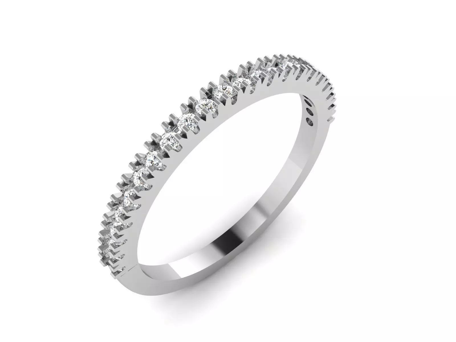 Ring-6718 B diamond eternity band gold 3D print model_0