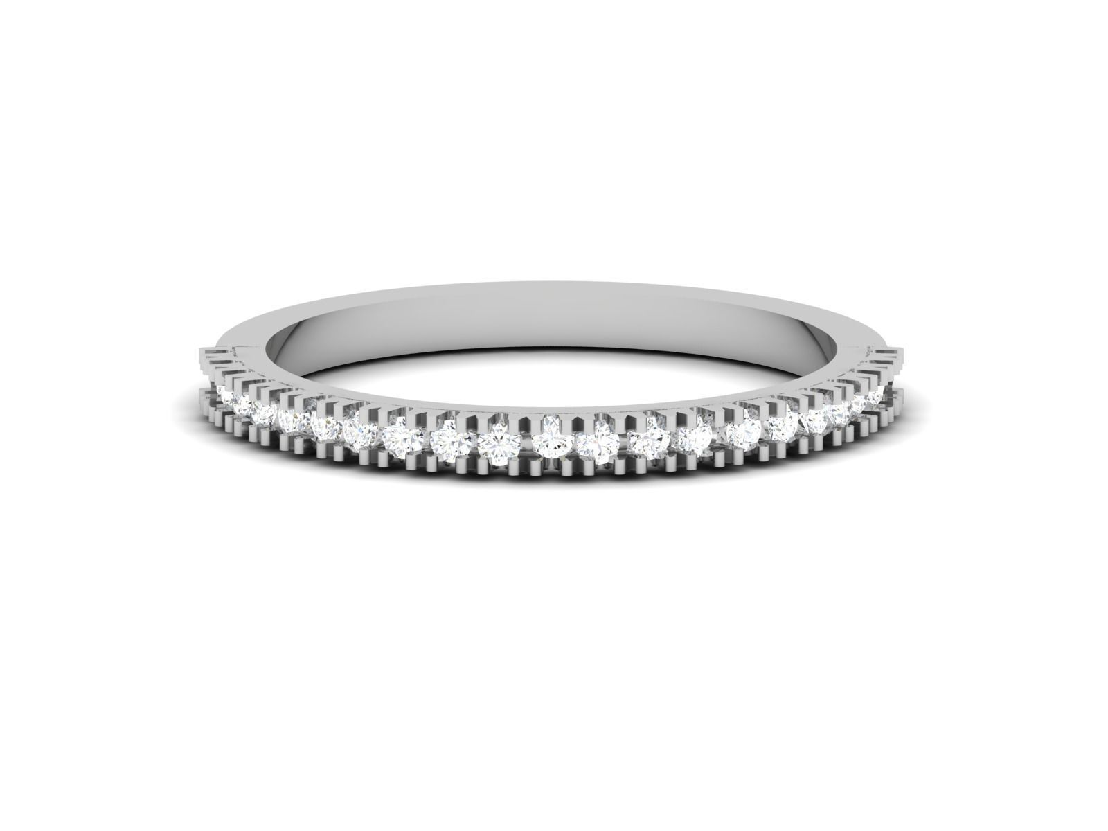 Ring-6718 B diamond eternity band gold 3D print model_3