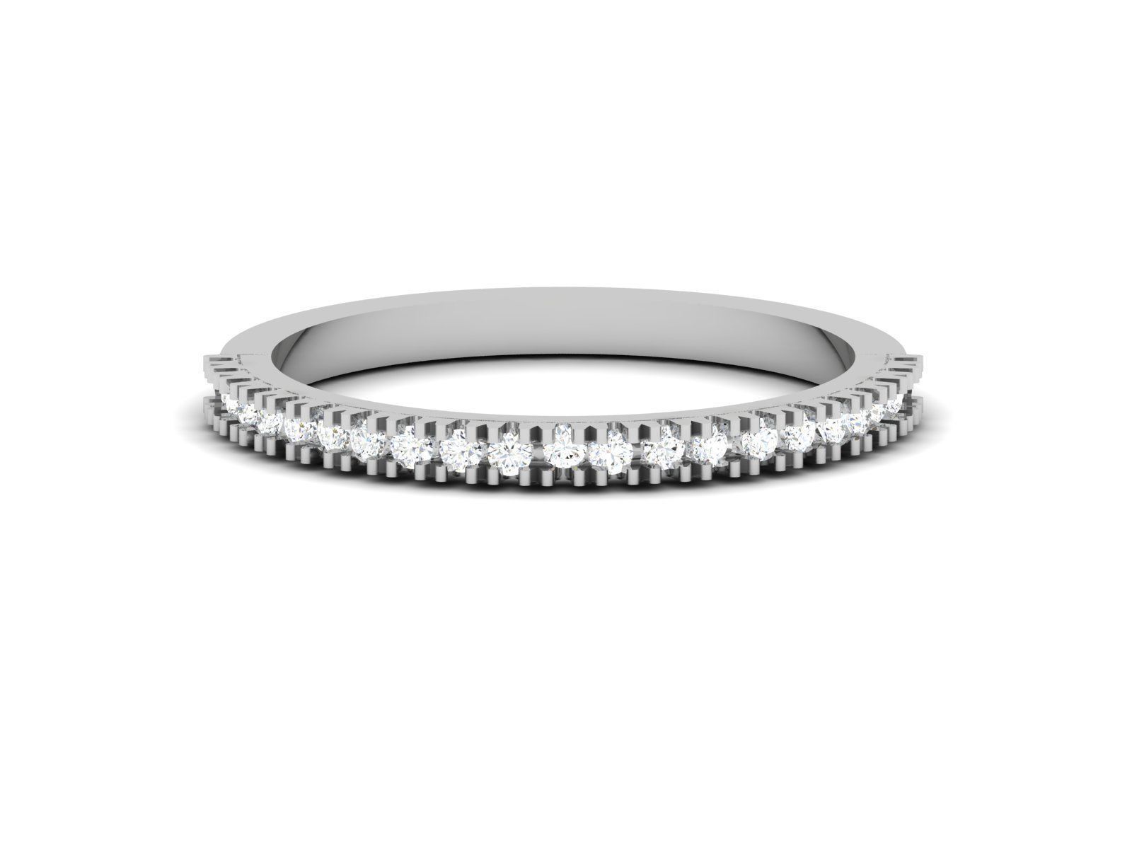 Ring-6718 B diamond eternity band gold 3D print model_2